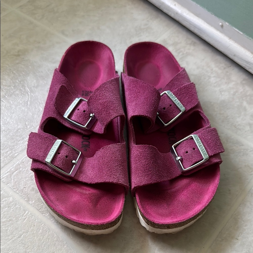 Birkenstocks suede sandals